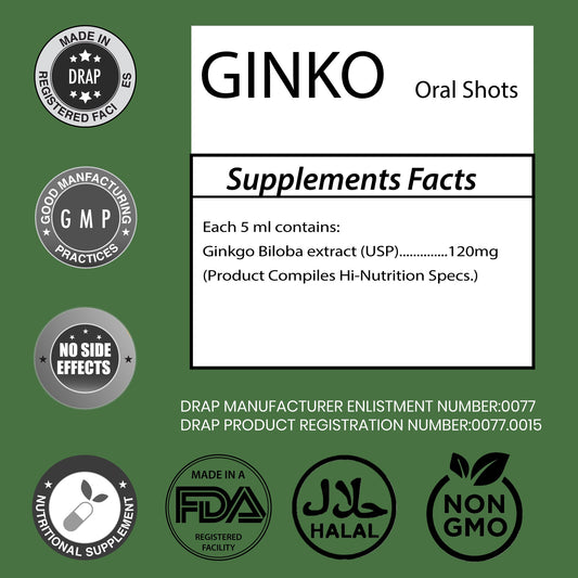 New Ginko Biloba Syrup – Memory & Cognitive Support Formula HI NUTRITION