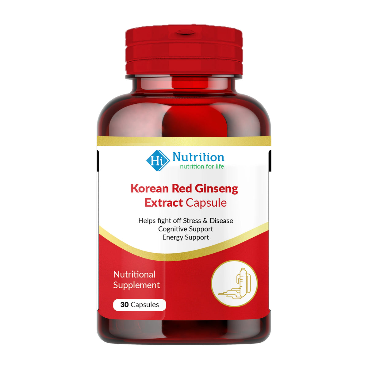 Korean Red Ginseng Extract 1000mg – 30 Capsules