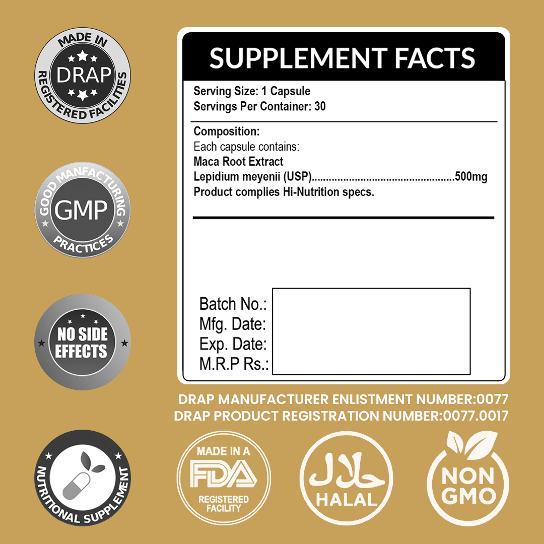 Macavit – Powerful Maca Root Supplement for Energy & Mood Balance HI NUTRITION