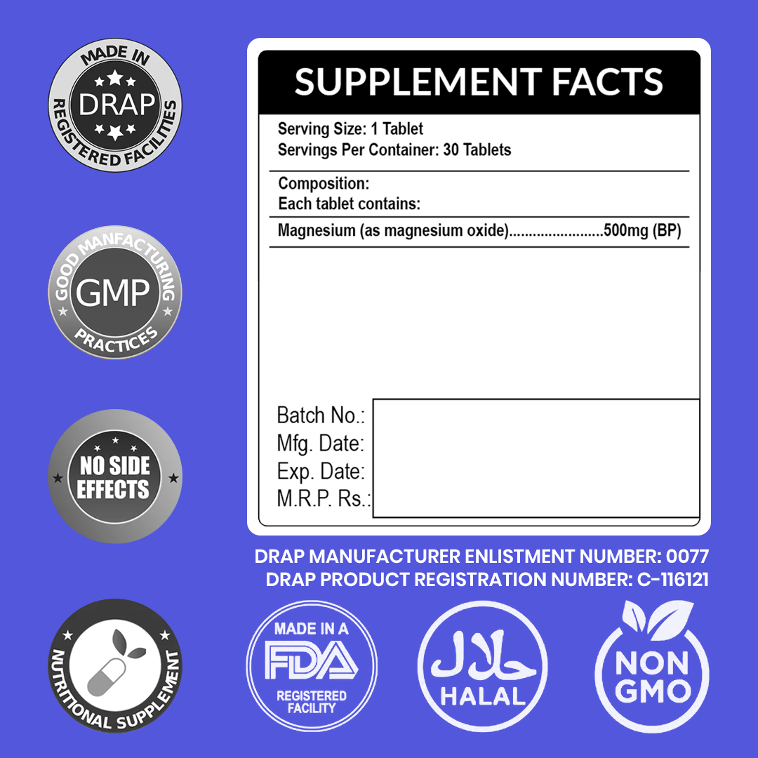 Magnex Tablets - Promotes Bone Strength, Nerve Function & Muscle Recovery HI NUTRITION