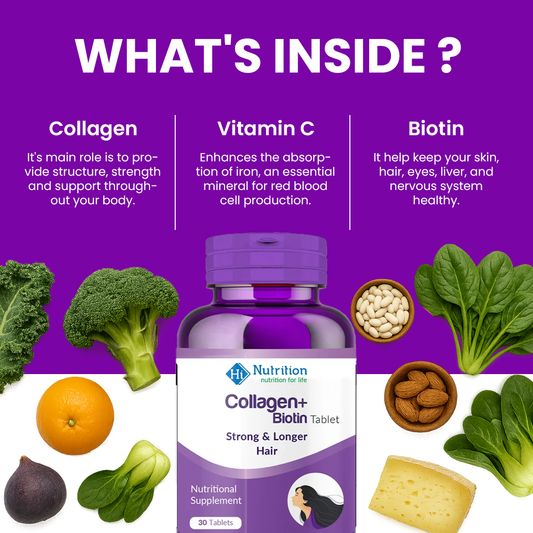 Collagen+ Biotin | Achieve Shiny Hairs & Nails! HI NUTRITION