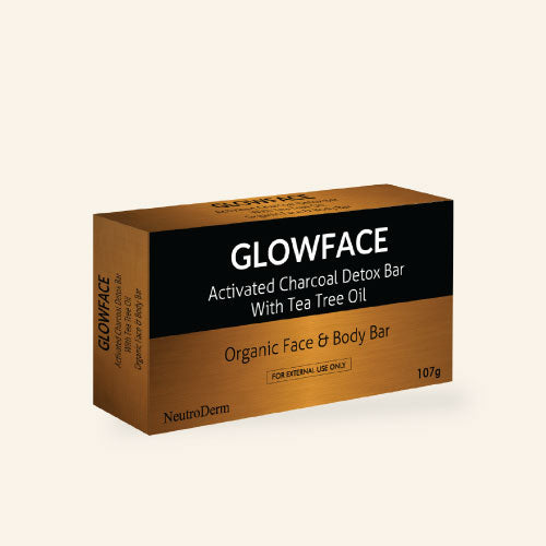 Glowface activated charcoal detox bar with tea tree oil