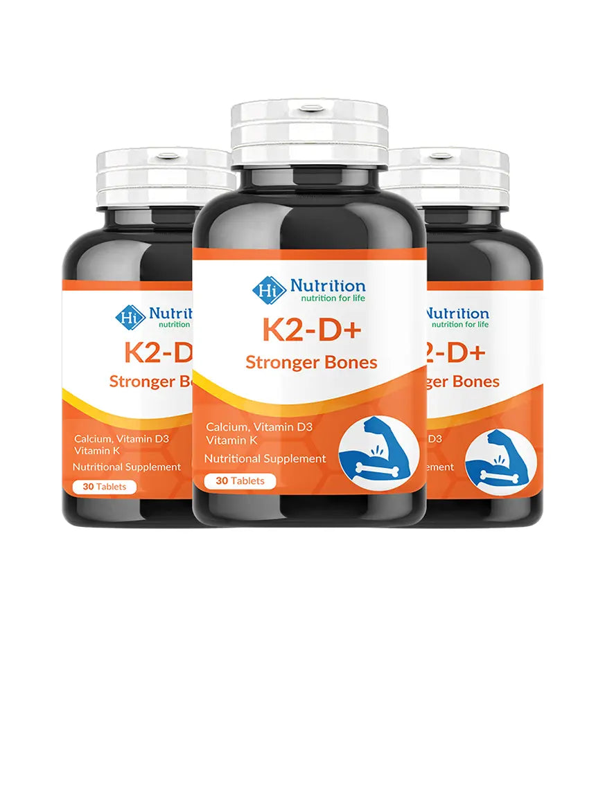 K2-D+ – Boost Bone & Heart Health with Calcium, D3 & K2 HI NUTRITION