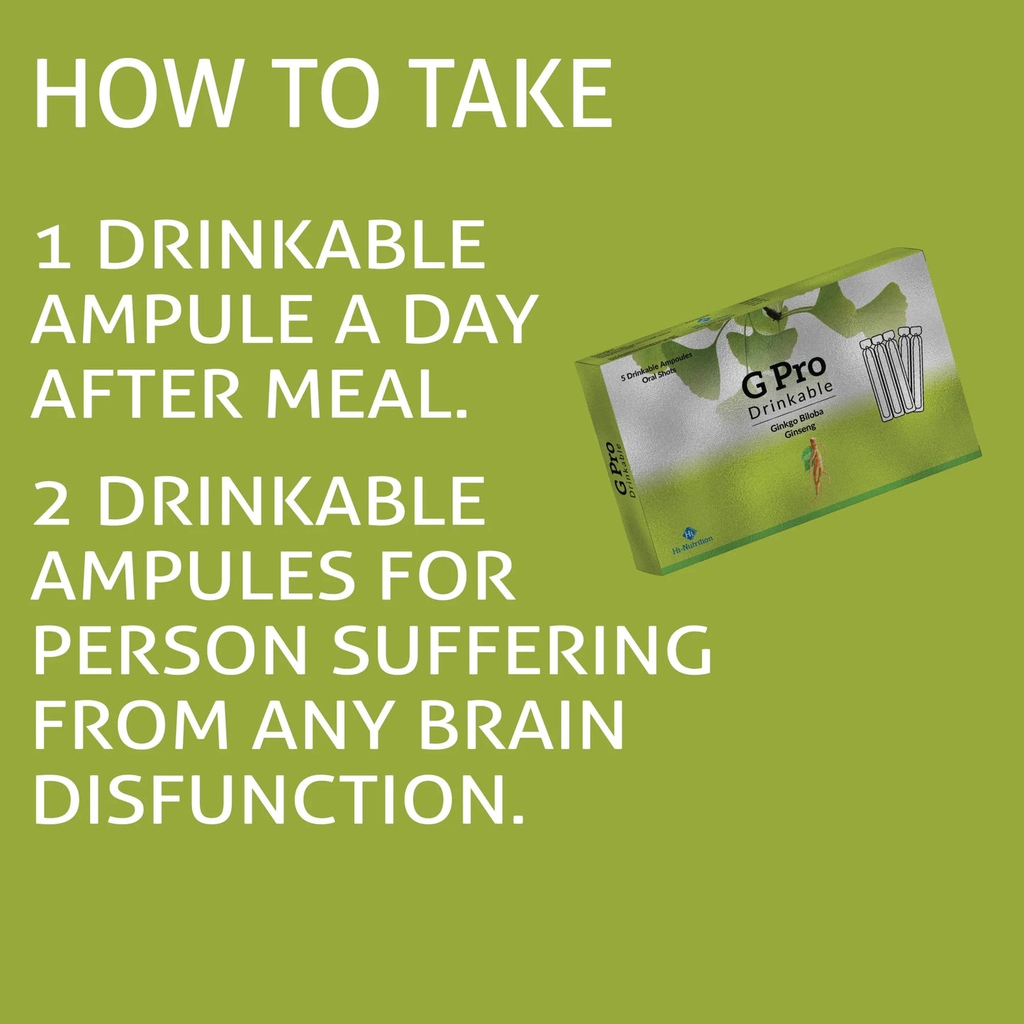 G PRO Drinkable | Enhance Memory & Cognitive Function! HI NUTRITION