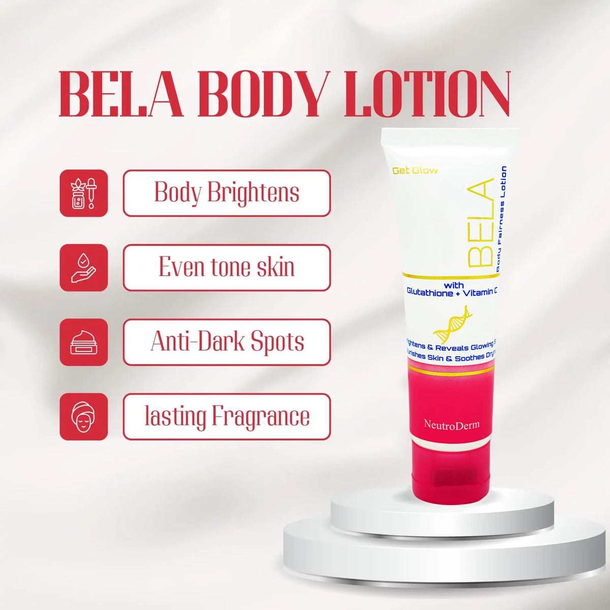 BELA Body Brightening Lotion – Glutathione & Vitamin C Glow Formula
