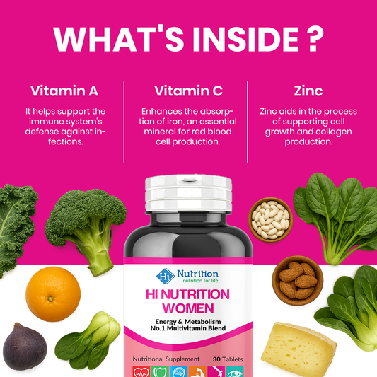 HI Nutrition Women – 30 Essential Vitamins & Minerals for Daily Vitality HI NUTRITION