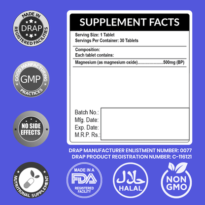 Magnex Tablets - Promotes Bone Strength, Nerve Function & Muscle Recovery HI NUTRITION