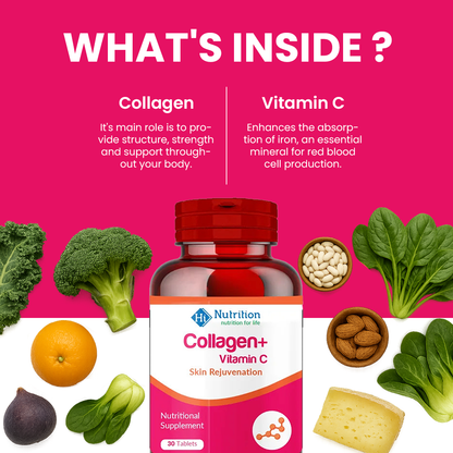 Collagen+ Vitamin C | Reveal Your Youthful Glow! HI NUTRITION