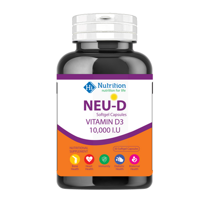 Neu D 10000 IU – Ultra Strength Vitamin D3 Softgels