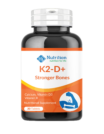 K2D+ supplement bottle – Calcium, Vitamin D3, and Vitamin K2 for bone and heart health