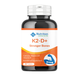 K2D+ supplement bottle – Calcium, Vitamin D3, and Vitamin K2 for bone and heart health